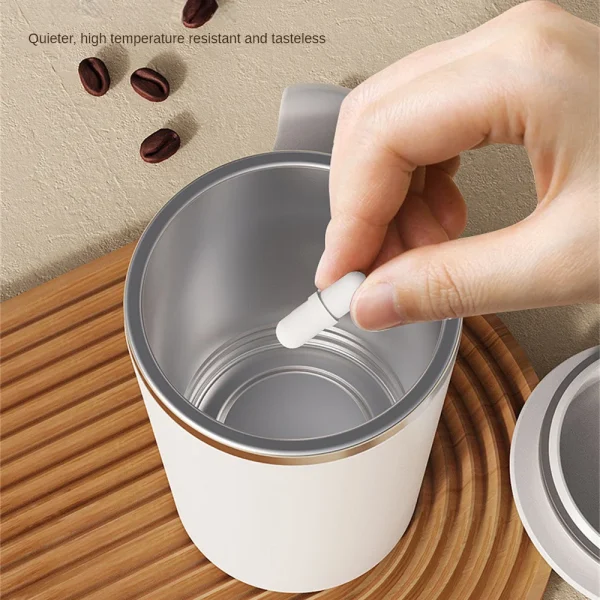 400ml Automatic Stirring Mug Coffee Milk Juice Mixing Cup Electric Stainless Steel Lazy Rotating Mug Magnetic Stirring Cup 5