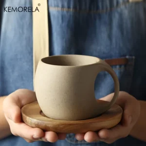 KEMORELA Ceramic Coffee Cups and Saucers Simple Water Cup 220ml Breakfast Milk Oat Drink Mug Exquisite Afternoon Tea Coffee Cup 1