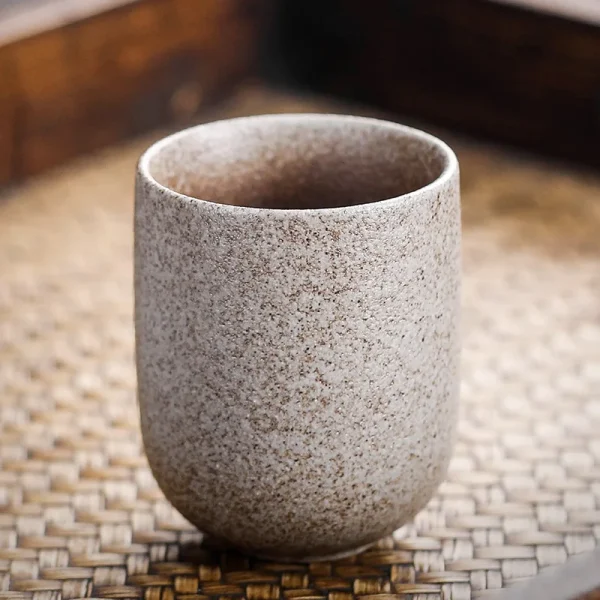125ML Japanese Vintage Stoneware Kung Fu Teacup Espresso Mug Ceramic Household Water Cup 5