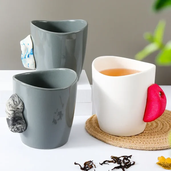 Creative Irregular Large Capacity Mugs Ins Home Climbing Ceramic Mug High Value Coffee Water Cup 3