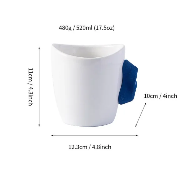 Creative Irregular Large Capacity Mugs Ins Home Climbing Ceramic Mug High Value Coffee Water Cup 6