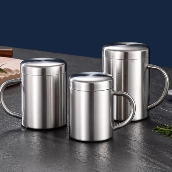 1Pcs 200/300/400ML Stainless Steel Coffee Mug Double Layer Anti-scalding Cup Portable Drink Beer Tea Juice Thermal Tumbler 3