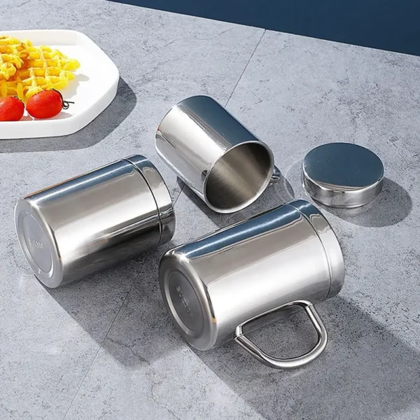 1Pcs 200/300/400ML Stainless Steel Coffee Mug Double Layer Anti-scalding Cup Portable Drink Beer Tea Juice Thermal Tumbler 4