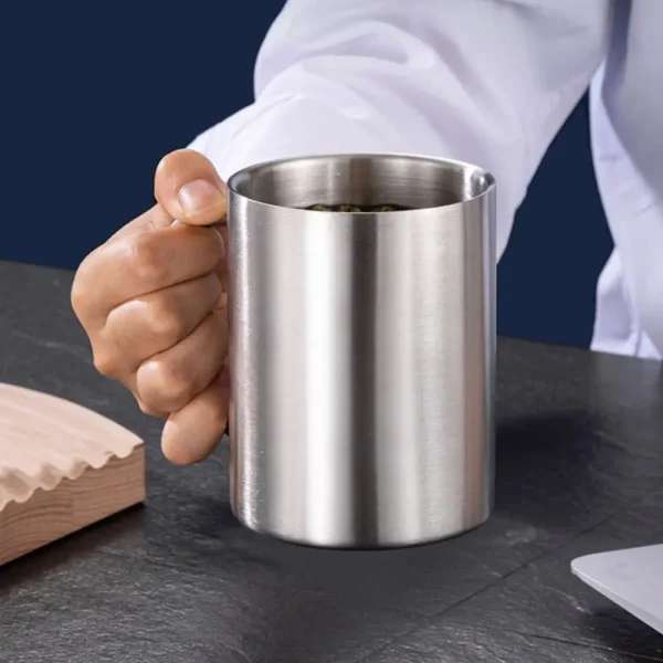 1Pcs 200/300/400ML Stainless Steel Coffee Mug Double Layer Anti-scalding Cup Portable Drink Beer Tea Juice Thermal Tumbler 5