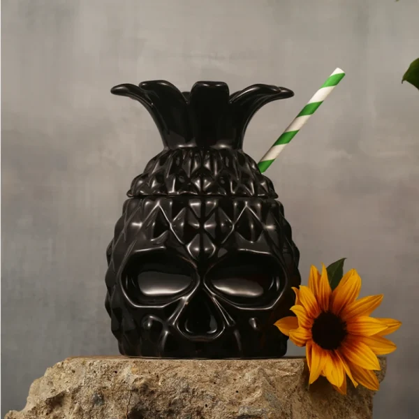 Hawaii Ceramic Tiki Mug Creative Porcelain Beer Wine Mug Party Cocktail Glass Cup Bar Tool 4