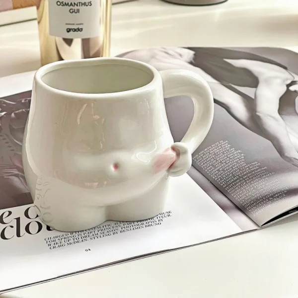Funny Belly-Shaped Cup, Fitness & Weight Loss Cup, Fat Belly Mug, Squishy Belly Mug, Weird & Quirky Water Cup, Birthday Gift 1