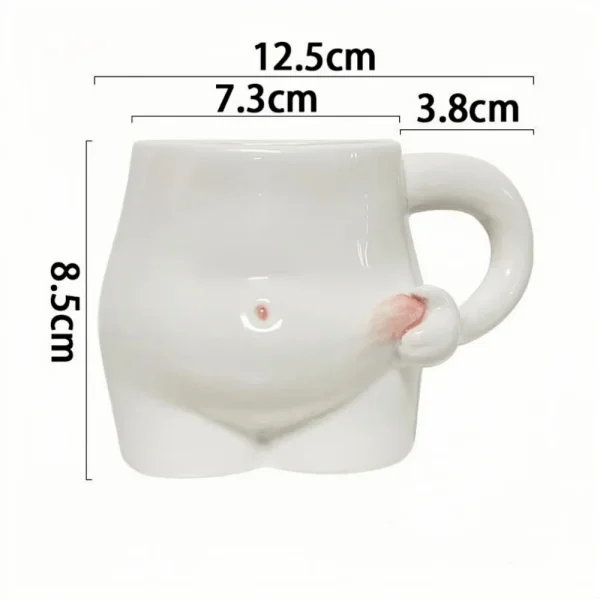 Funny Belly-Shaped Cup, Fitness & Weight Loss Cup, Fat Belly Mug, Squishy Belly Mug, Weird & Quirky Water Cup, Birthday Gift 6