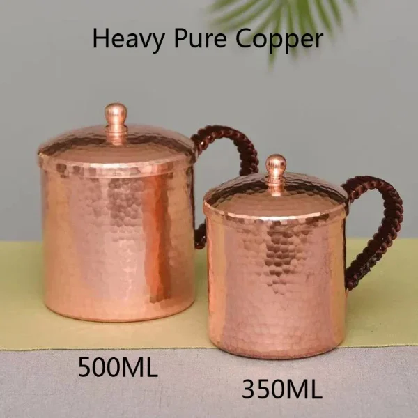 Premium Quality Moscow Mule Mug Hammered Cups Heavy Pure Copper Rose Gold 100% Handcrafted Pure Solid Copper Mugs 2