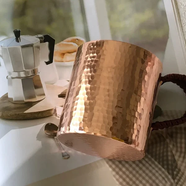 Premium Quality Moscow Mule Mug Hammered Cups Heavy Pure Copper Rose Gold 100% Handcrafted Pure Solid Copper Mugs 3