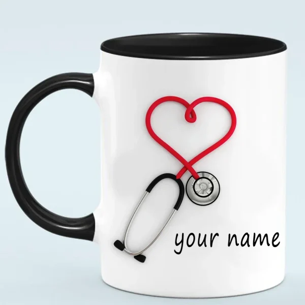 2024 Doctors Gift Hospital Customization Stethoscope Funny and Unique Ceramic Coffee Cup Mug Mugs Coffee Cups Unusual Tea Cup 1