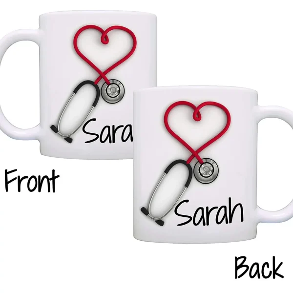 2024 Doctors Gift Hospital Customization Stethoscope Funny and Unique Ceramic Coffee Cup Mug Mugs Coffee Cups Unusual Tea Cup 3