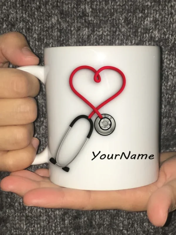 2024 Doctors Gift Hospital Customization Stethoscope Funny and Unique Ceramic Coffee Cup Mug Mugs Coffee Cups Unusual Tea Cup 6