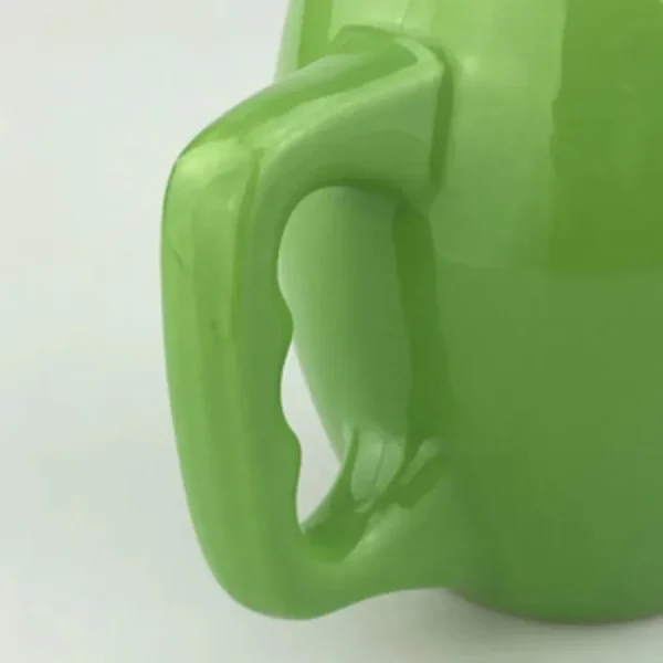 Alien Cup 3D Ceramic Coffee Tea Cup Creative Cartoon Green Glazed Porcelain Water Mug with Handle for Home Office Birthday Gifts 4