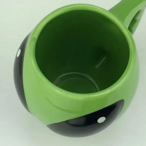 Alien Cup 3D Ceramic Coffee Tea Cup Creative Cartoon Green Glazed Porcelain Water Mug with Handle for Home Office Birthday Gifts 5