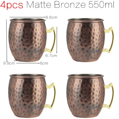 4pcs Matte Bronze