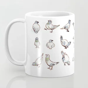Pigeon Collection Coffee Mug  11oz Ceramic Birds Lover Gift Coffee Mug Girl Friends Birthday Gift Home Milk Cup 1