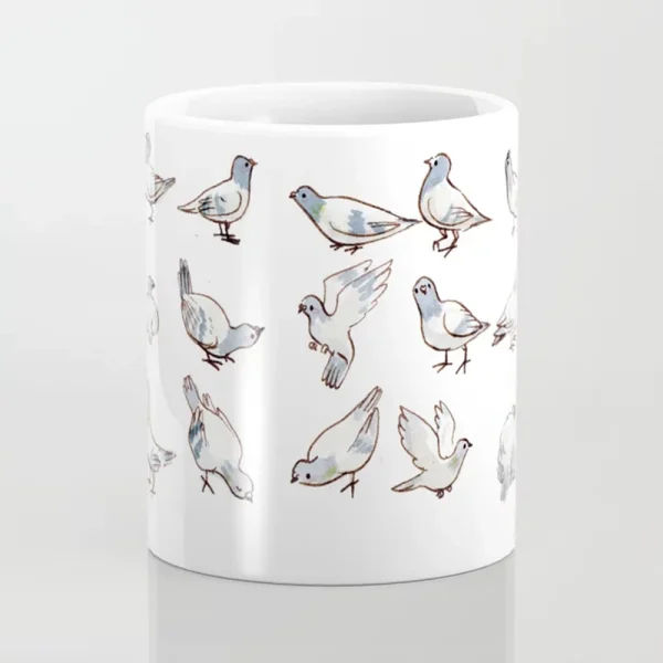 Pigeon Collection Coffee Mug  11oz Ceramic Birds Lover Gift Coffee Mug Girl Friends Birthday Gift Home Milk Cup 2