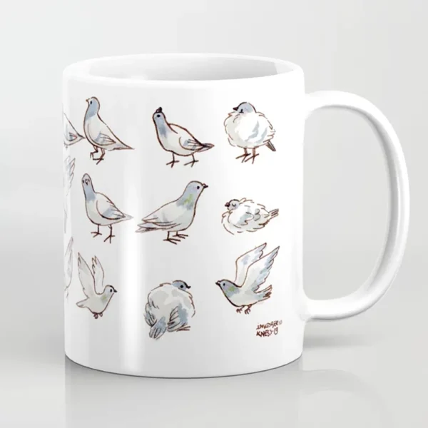 Pigeon Collection Coffee Mug  11oz Ceramic Birds Lover Gift Coffee Mug Girl Friends Birthday Gift Home Milk Cup 3
