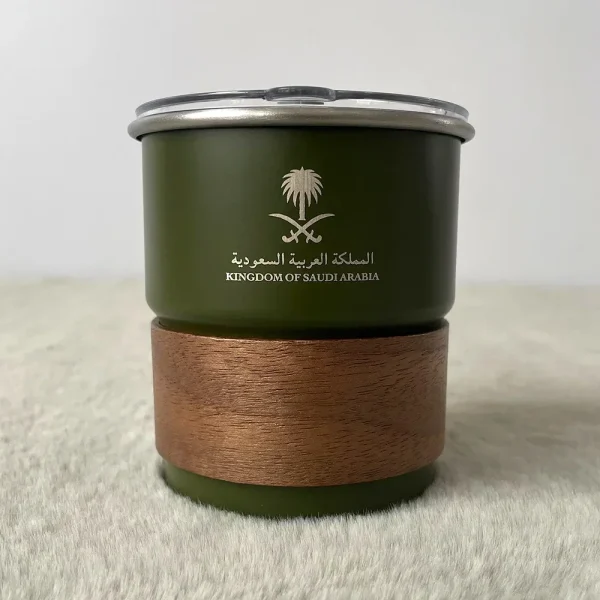 Saudi Arabia Emblem Logo 300ML Coffee Cup Wholesale Outdoor Camping Stainless Steel Mug Restaurant Cup 2