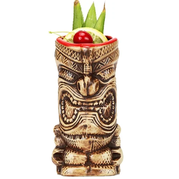 400ml Tiki Mugs Cocktail Cup Beer Wine Mug Ceramic Tiki Mugs Art Crafts Creative Hawaii Mugs 2