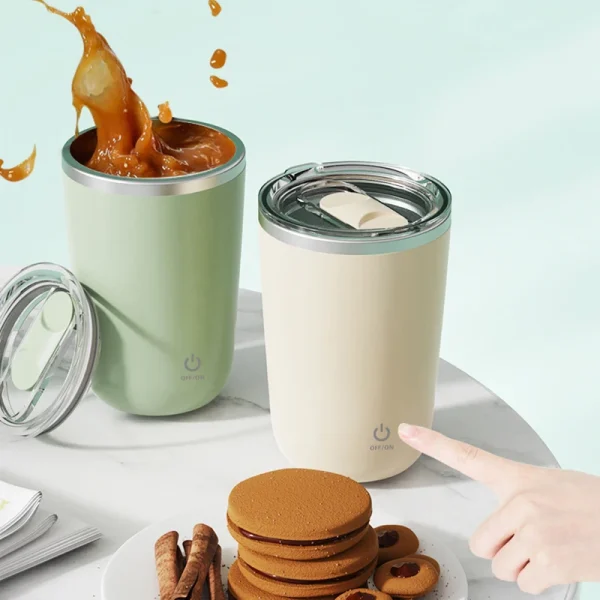 350ml Automatic Self-Stirring Mug 304 Stainless Steel Rechargeable  Magnetic Mug Milk Mixing Cup Smart Mixer Water Bottle 1