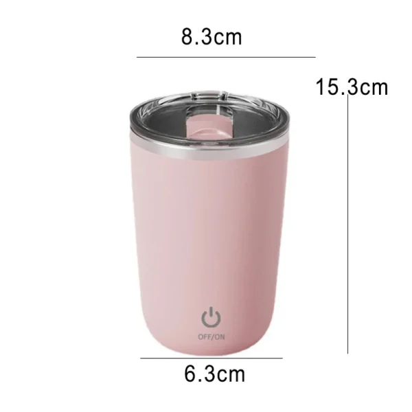 350ml Automatic Self-Stirring Mug 304 Stainless Steel Rechargeable  Magnetic Mug Milk Mixing Cup Smart Mixer Water Bottle 6