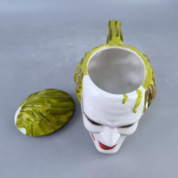 600ml Creative Milk Mug Coffee Mug Halloween Clown Mask Mug Theme Party Prom Mug with Lid 3