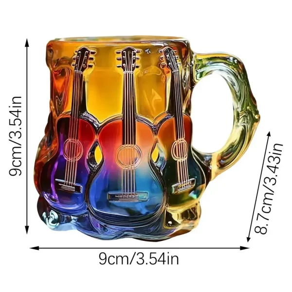 Painted Book Mug 300ml 3D Painted Guitar Coffee Cup Book Coffee Mug Unique Colorful Resin Books Stack Coffee Cup Collection Gift 6