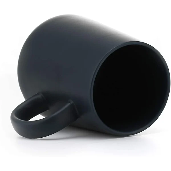 Ceramic Tea Cup Extra Large Mugs Coffee Cups Wide Ceramic Single color Frosted Big Coffee Mug Tea Cup With Spoon 450ML 4