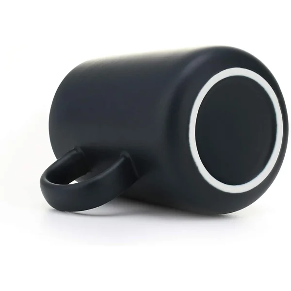 Ceramic Tea Cup Extra Large Mugs Coffee Cups Wide Ceramic Single color Frosted Big Coffee Mug Tea Cup With Spoon 450ML 5
