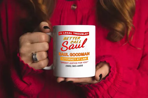 Better Call Saul - In Legal Trouble? Mug Saul Goodman Attorney at Law | Breaking bad inspired | TV mug Netflix Series coffee mug 2