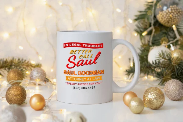 Better Call Saul - In Legal Trouble? Mug Saul Goodman Attorney at Law | Breaking bad inspired | TV mug Netflix Series coffee mug 3