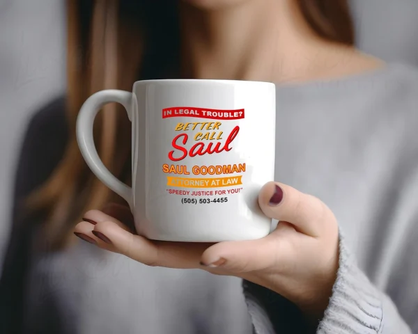 Better Call Saul - In Legal Trouble? Mug Saul Goodman Attorney at Law | Breaking bad inspired | TV mug Netflix Series coffee mug 4