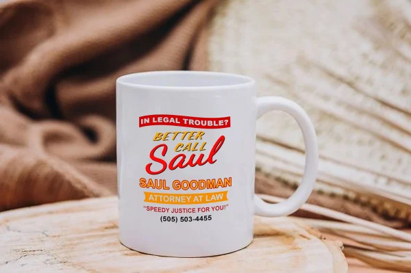 Better Call Saul - In Legal Trouble? Mug Saul Goodman Attorney at Law | Breaking bad inspired | TV mug Netflix Series coffee mug 6