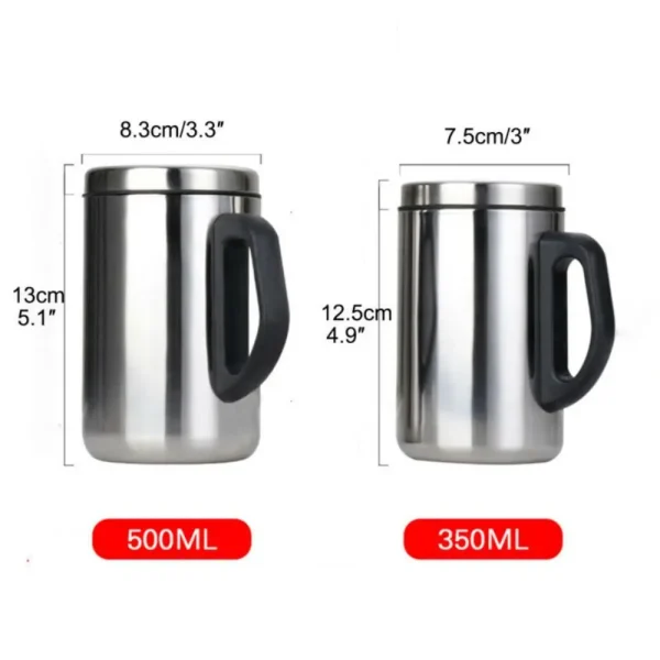 350/500ml Stainless Steel Travel Mug Thermal Water Bottle Insulated Coffee Beer Water Tea Cup Home Drinkware Tool 6