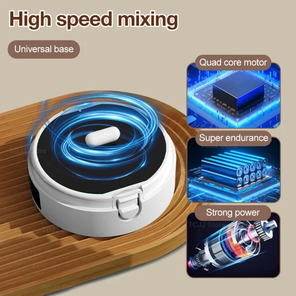 Automatic Stirring Cup Rechargeable Electric Stirring Mugs Magnetic Mixer Stainless Steel Coffee Mug Rotating Magnetic Tumbler 3