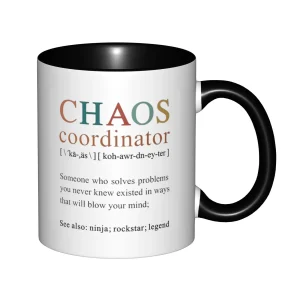 Teacher Employee Appreciation Farewell Chaos Coordinator Mugs With Black Handle Birthday Coffee Mugs Ceramic Tea Cups 11oz 1
