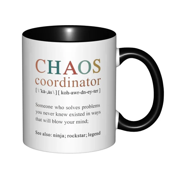 Teacher Employee Appreciation Farewell Chaos Coordinator Mugs With Black Handle Birthday Coffee Mugs Ceramic Tea Cups 11oz 1