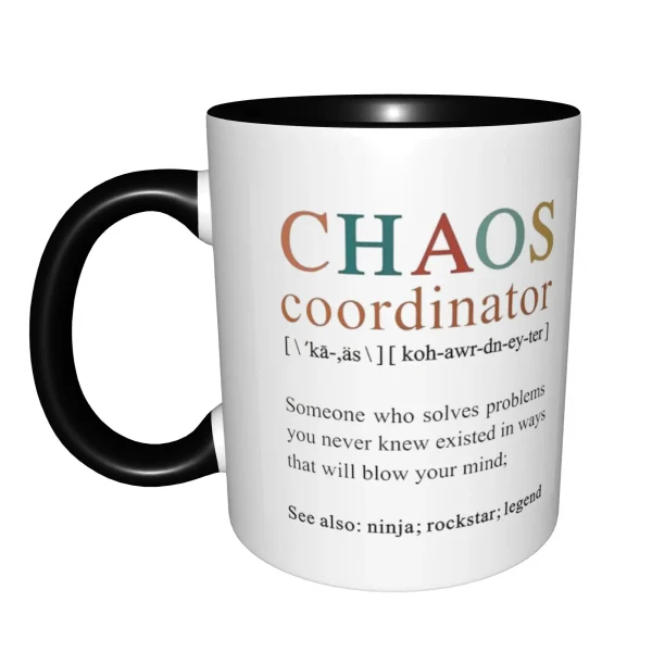 Teacher Employee Appreciation Farewell Chaos Coordinator Mugs With Black Handle Birthday Coffee Mugs Ceramic Tea Cups 11oz 2