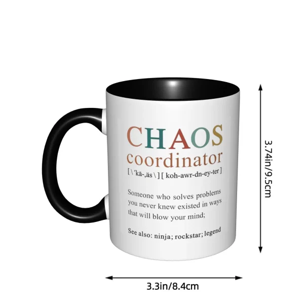 Teacher Employee Appreciation Farewell Chaos Coordinator Mugs With Black Handle Birthday Coffee Mugs Ceramic Tea Cups 11oz 5