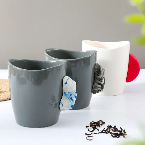 Creative Irregular Large Capacity Mugs Ins Home Climbing Ceramic Mug High Value Coffee Water Cup 1