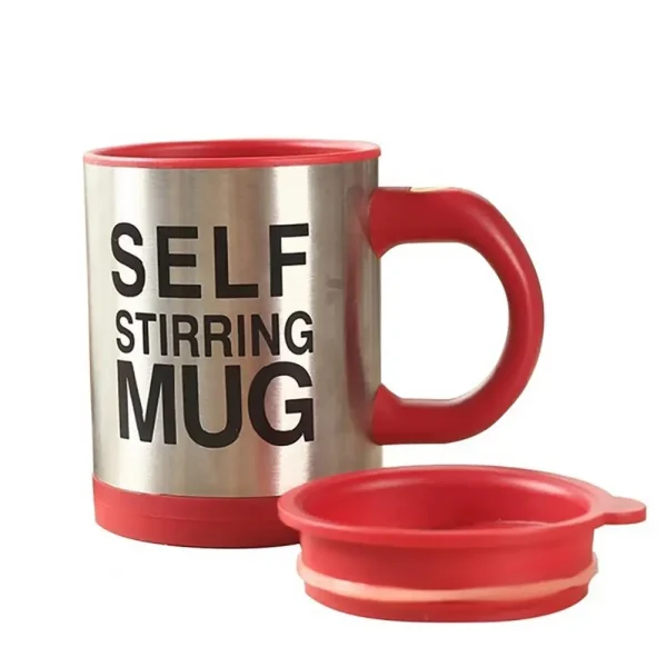 400ml Electric Mixing Cup Lazy Automatic Self Stirring Coffee Milk Drink Mug Blender Stainless Steel Juice With Lid 4