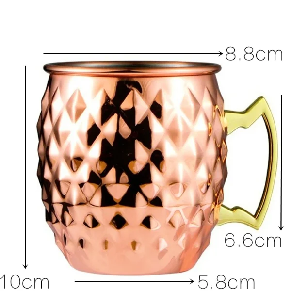 1pcs 550ml Moscow Mule Copper Mugs - Stainless Steel Metal Cocktail Mug Cup for Beer Wine Coffee Tazas Drinkware Barware 2