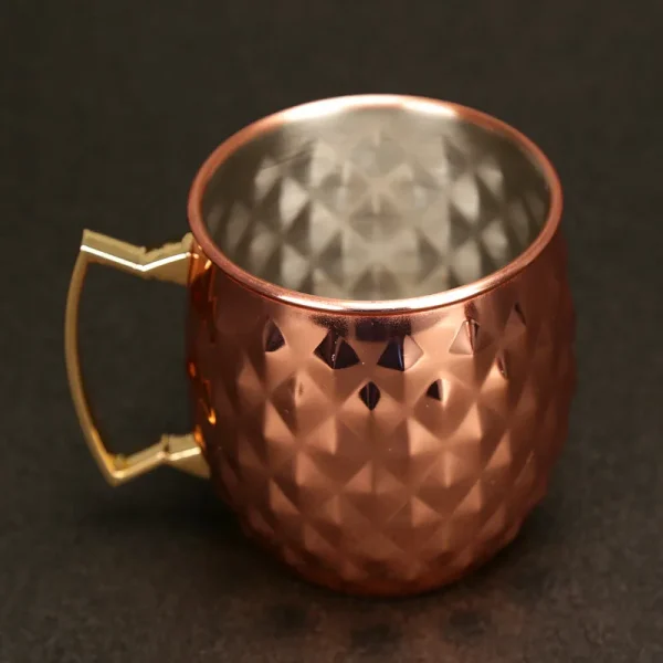 1pcs 550ml Moscow Mule Copper Mugs - Stainless Steel Metal Cocktail Mug Cup for Beer Wine Coffee Tazas Drinkware Barware 5
