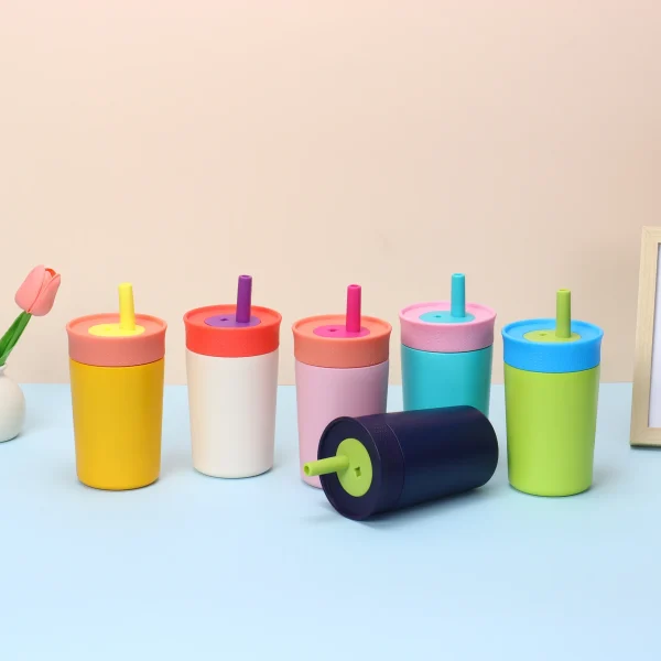 304 stainless steel vacuum coffee cup mug in various colors, high-quality and portable, 12oz with a straw 2