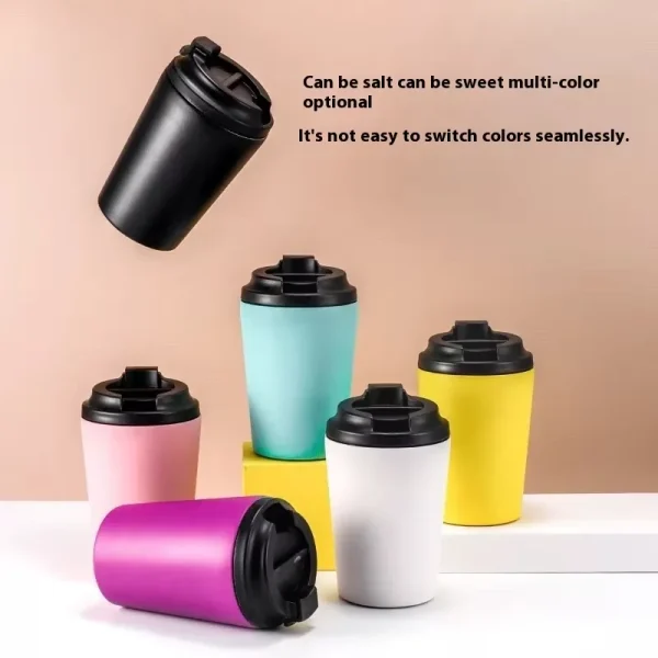 8/12oz Vacuum Flasks Customized Logo Saudi Half M Coffee Mug Car Cup Insulated Water Bottle Travel Stainless Steel Thermal Mug 3