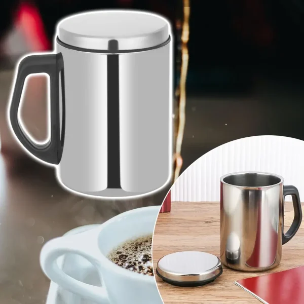 Steel Travel Lid Thermal Camping Vacuum Flask Water Bottle Tea Cup Coffee- Mug 1