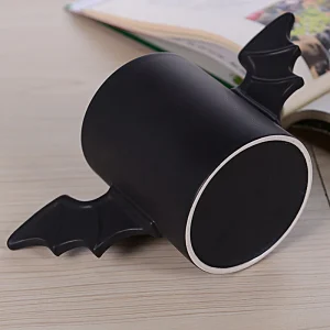 New Creative Bat Strange Ceramic Mug Cartoon Cup Black Wings Water Cup Coffee Cup Kitchen Hero Cup High Quality Coffee Cup Milk 1