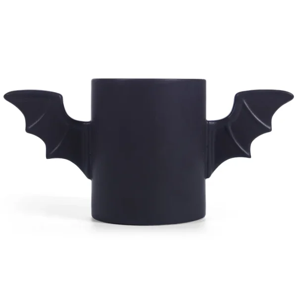 New Creative Bat Strange Ceramic Mug Cartoon Cup Black Wings Water Cup Coffee Cup Kitchen Hero Cup High Quality Coffee Cup Milk 2