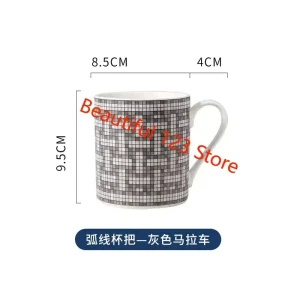 Creative Mug Men's and Women's Ceramic Cup Household Student Couple Milk Coffee Cup Large Capacity Mug 1